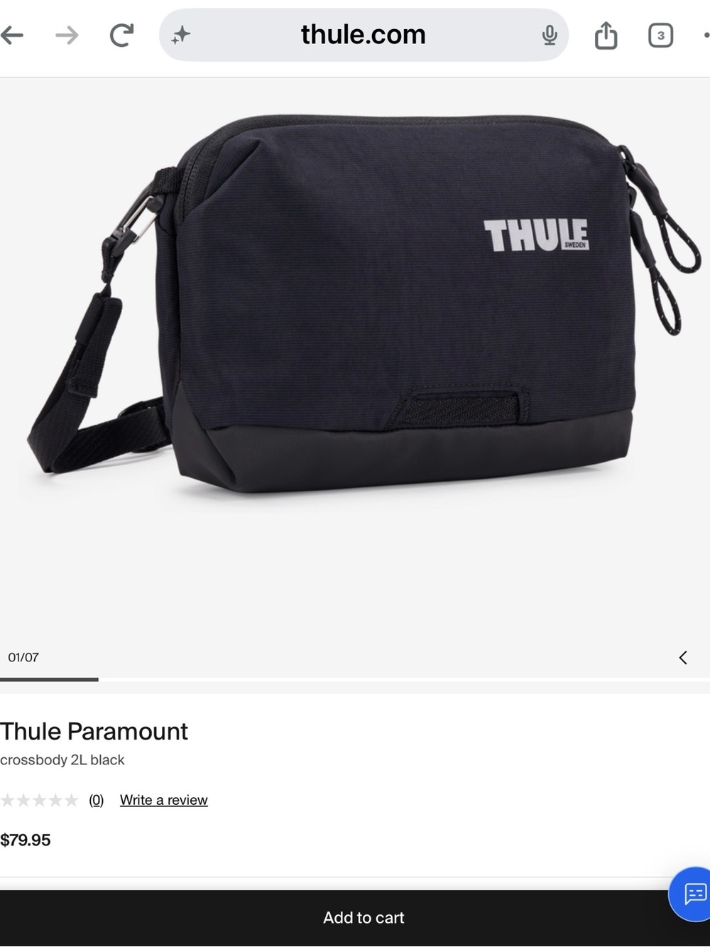Thule Paramount Navy Messenger Bag